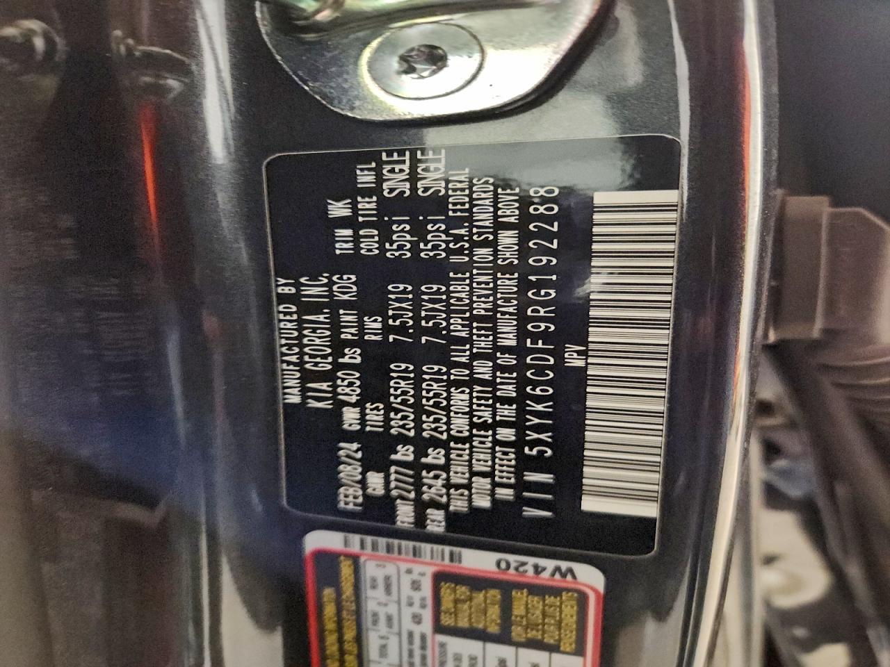 2024 Kia Sportage X Line VIN: 5XYK6CDF9RG192288 Lot: 96294615