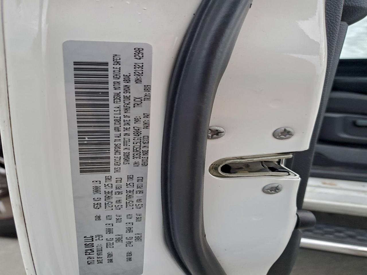 2020 Ram 2500 Tradesman VIN: 3C6UR5CL5LG148047 Lot: 94311105