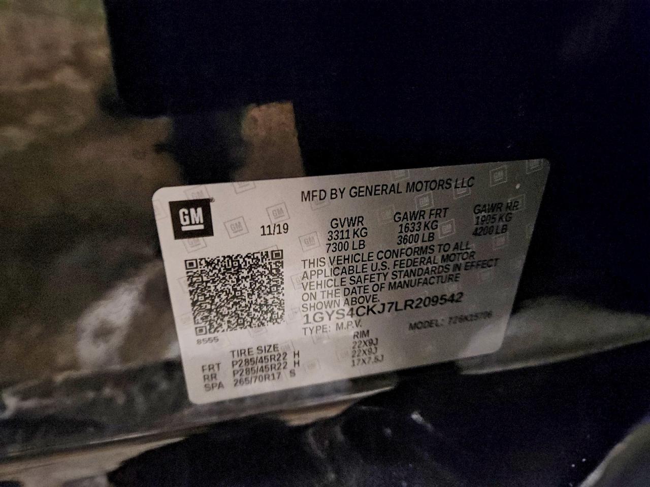 2020 Cadillac Escalade Premium Luxury VIN: 1GYS4CKJ7LR209542 Lot: 95630525