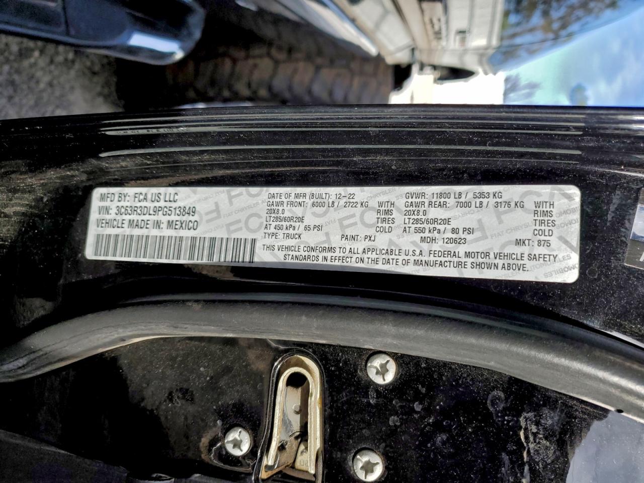 2023 Ram 3500 Big Horn VIN: 3C63R3DL9PG513849 Lot: 95772345