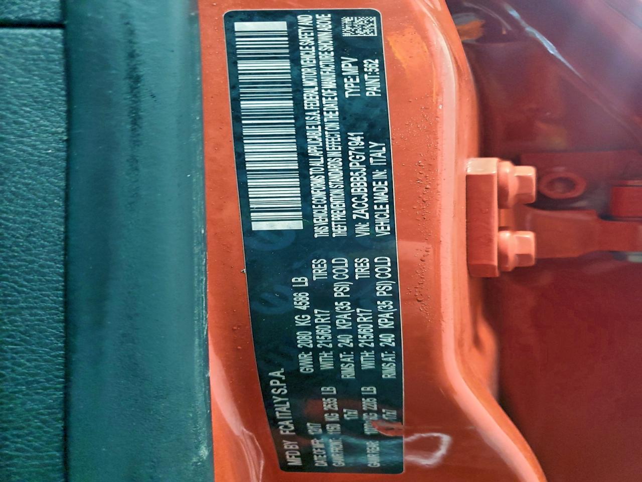 2018 Jeep Renegade Latitude VIN: ZACCJBBB5JPG71941 Lot: 94889765