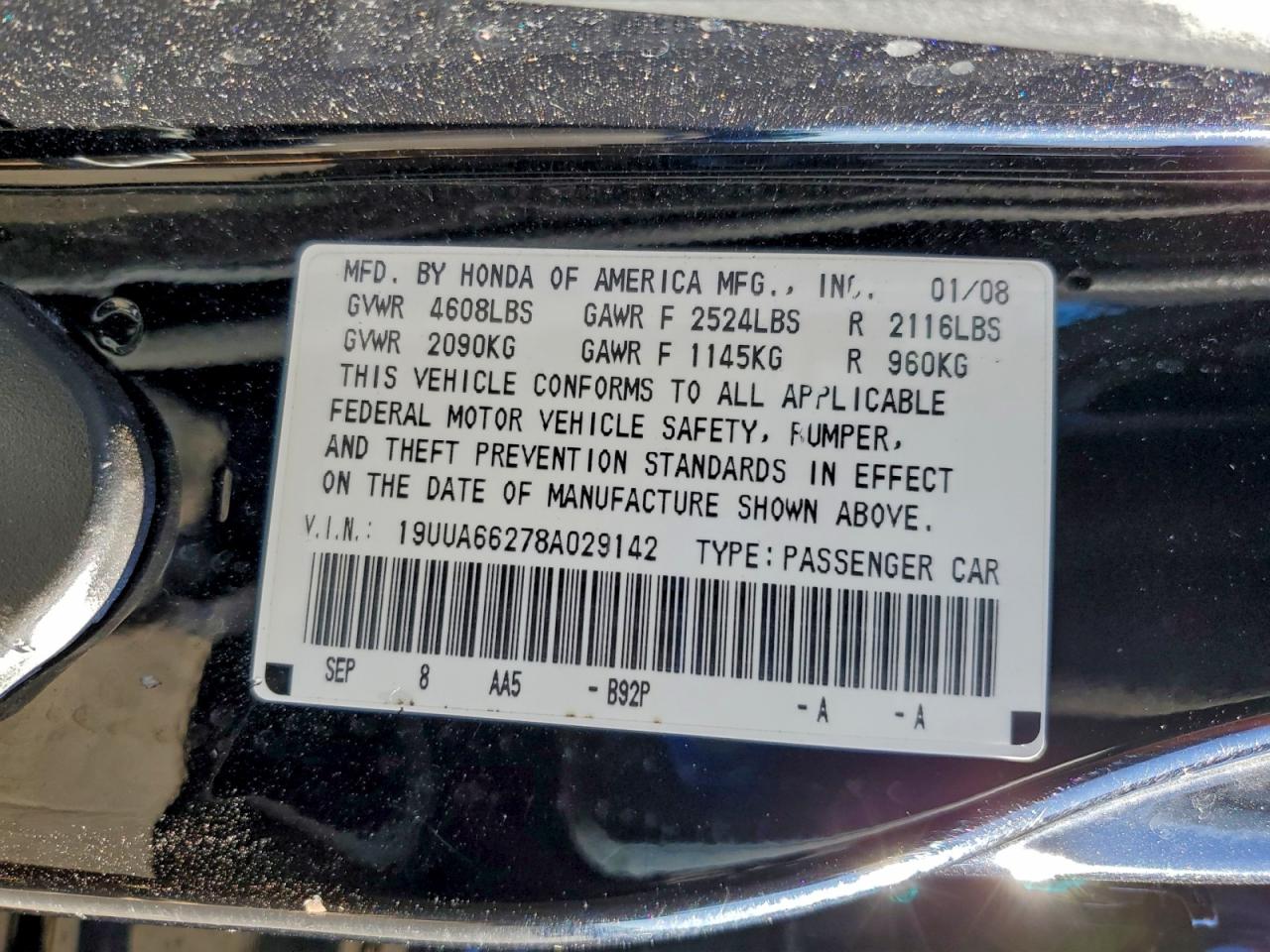 Фото: 19UUA66278A029142