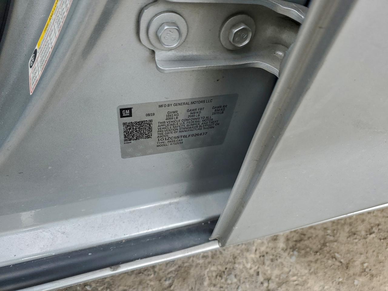 2020 Chevrolet Malibu Ls VIN: 1G1ZC5ST6LF026437 Lot: 95220545