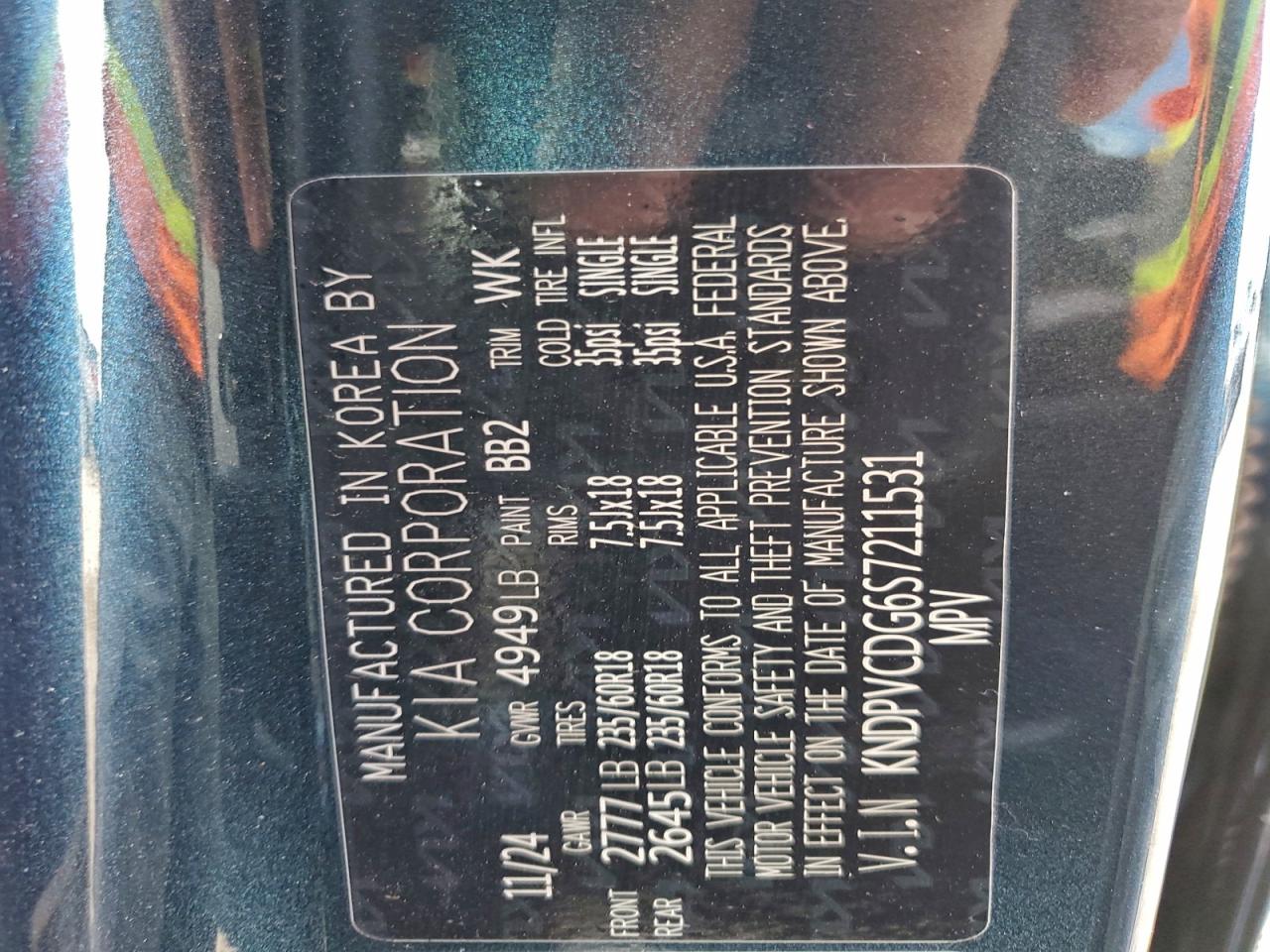 2025 Kia Sportage Ex VIN: KNDPVCDG6S7211531 Lot: 95238455