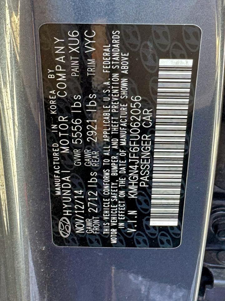 2015 Hyundai Genesis 5.0L VIN: KMHGN4JF6FU062056 Lot: 97823065