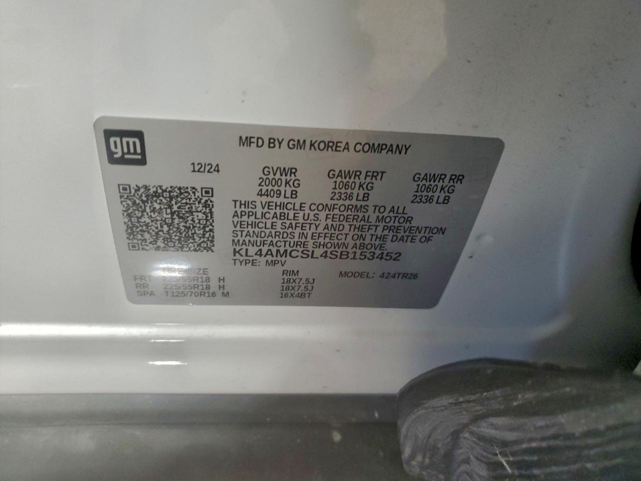 2025 Buick Encore Gx Preferred VIN: KL4AMCSL4SB153452 Lot: 95725635