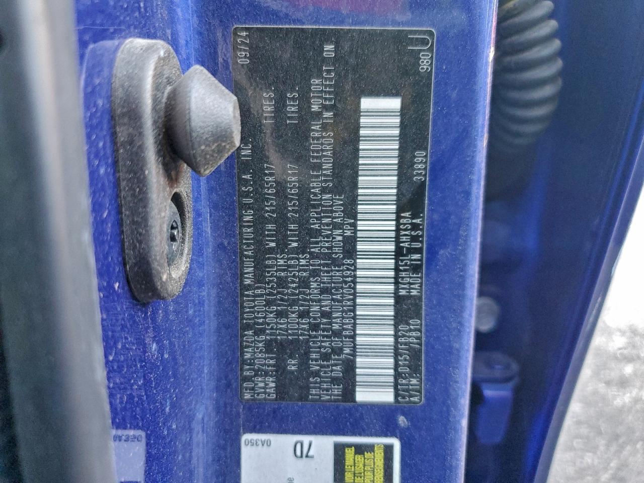 2024 Toyota Corolla Cross Se VIN: 7MUFBABG1RV054928 Lot: 90988325