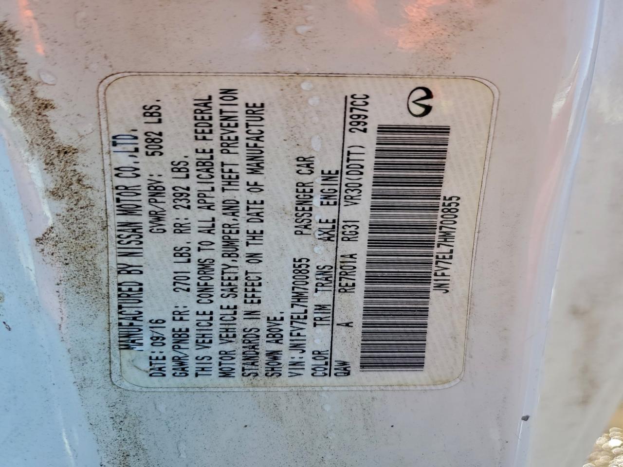 2017 Infiniti Q60 Red Sport 400 VIN: JN1FV7EL7HM700855 Lot: 94912565