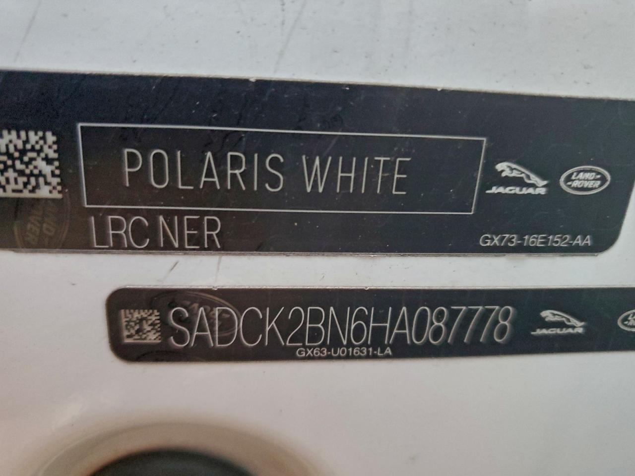 2017 Jaguar F-Pace Prestige VIN: SADCK2BN6HA087778 Lot: 95466085