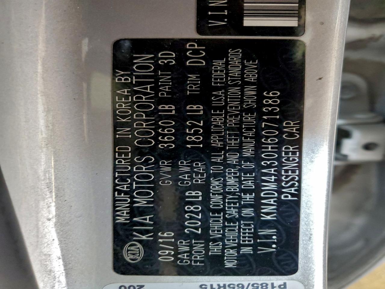 2017 Kia Rio Lx VIN: KNADM4A30H6071386 Lot: 94700625