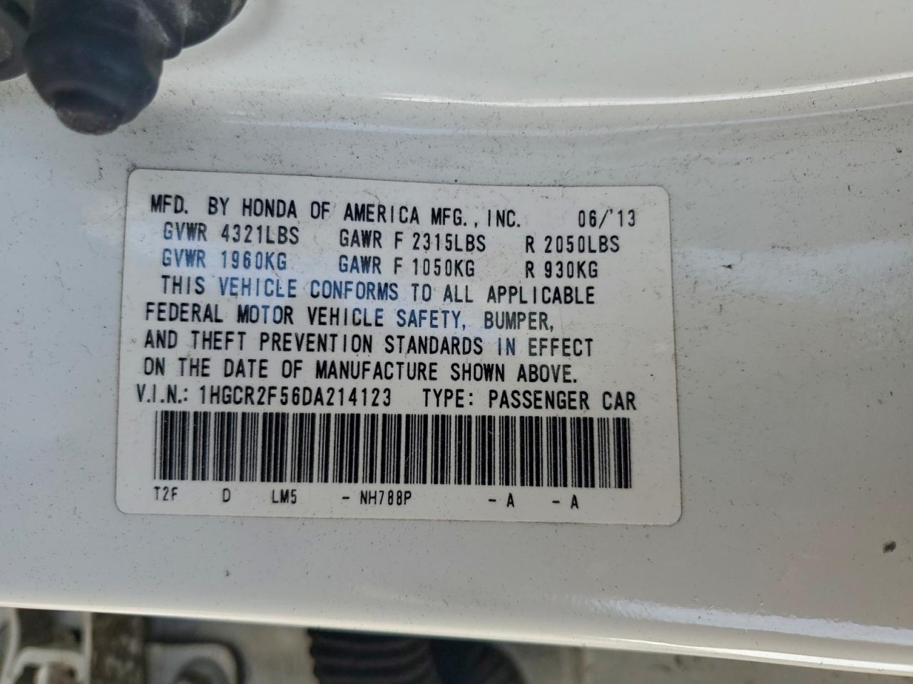 2013 Honda Accord Sport VIN: 1HGCR2F56DA214123 Lot: 94718215