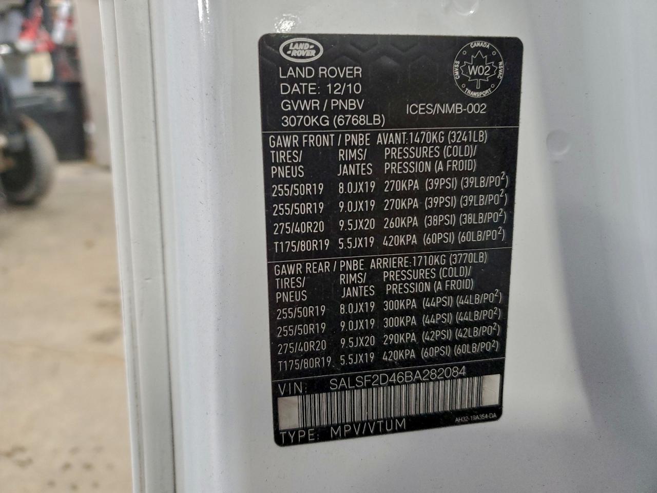 2011 Land Rover Range Rover Sport Hse VIN: SALSF2D46BA282084 Lot: 95982785