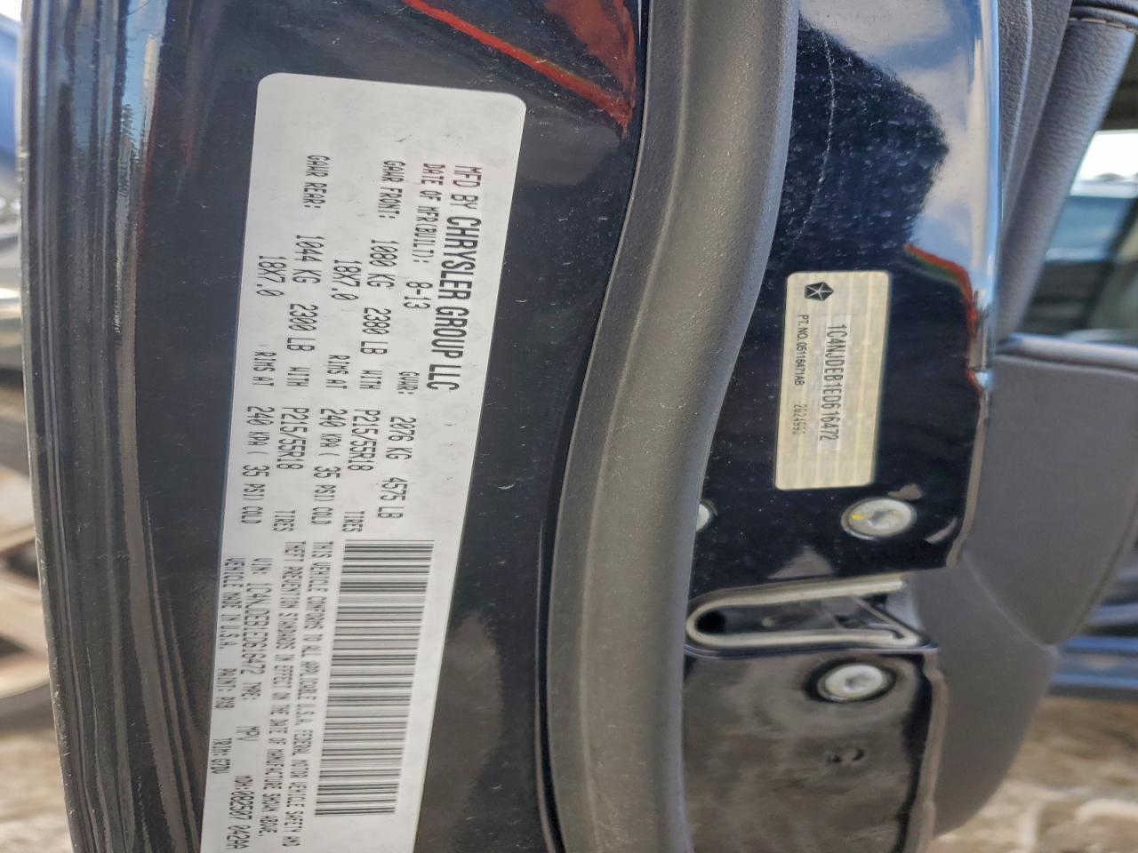 2014 Jeep Compass Latitude VIN: 1C4NJDEB1ED616472 Lot: 95153605