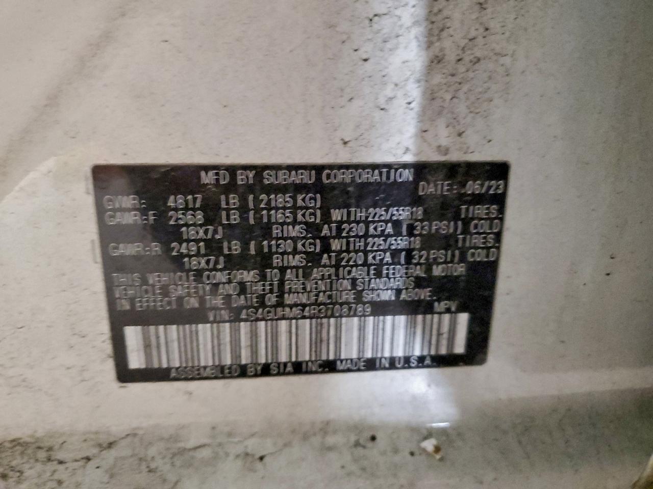 2024 Subaru Crosstrek Limited VIN: 4S4GUHM64R3708789 Lot: 95510565