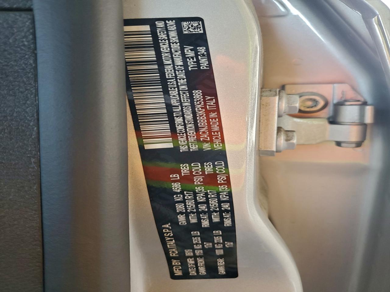 2019 Jeep Renegade Latitude VIN: ZACNJBBB3KPK53868 Lot: 95490345