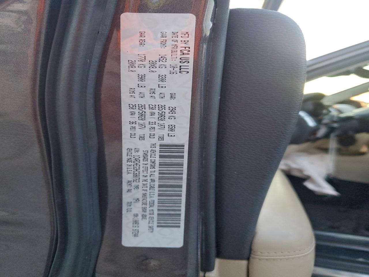 2017 Dodge Durango Citadel VIN: 1C4RDHEG3HC680762 Lot: 94707155