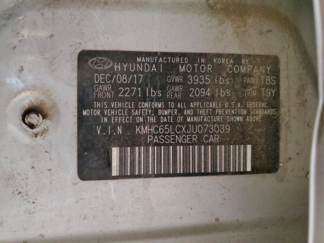 2018 Hyundai Ioniq Blue VIN: KMHC65LCXJU073039 Lot: 95720885