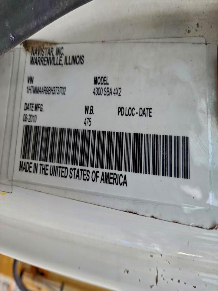 2011 International 4300 Bucket Truck VIN: 1HTMMAAR9BH373702 Lot: 96011885