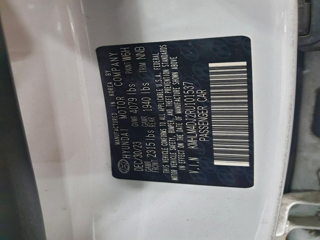 2024 Hyundai Elantra Blue VIN: KMHLM4DJ2RU101537 Lot: 97267585