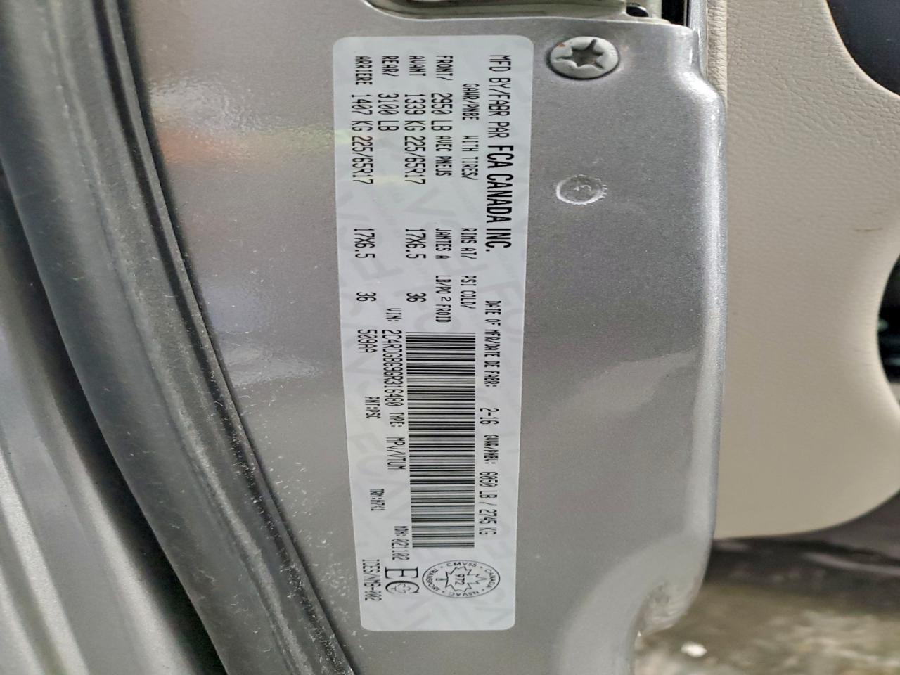 2016 Dodge Grand Caravan Se VIN: 2C4RDGBG9GR316480 Lot: 95218005