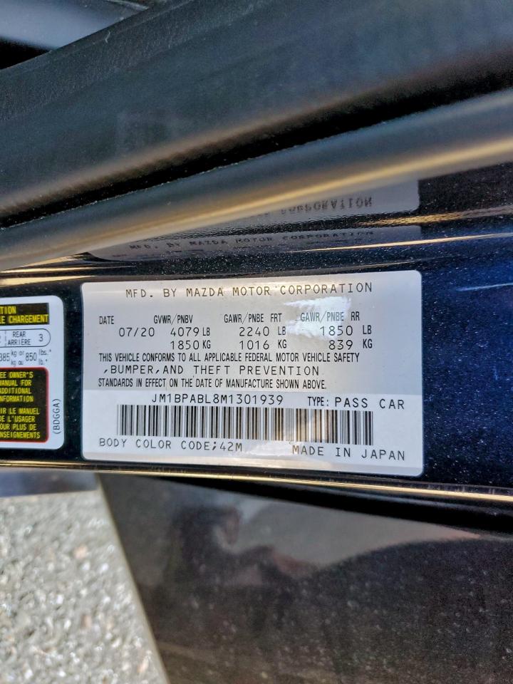 2021 Mazda 3 Select VIN: JM1BPABL8M1301939 Lot: 94787695