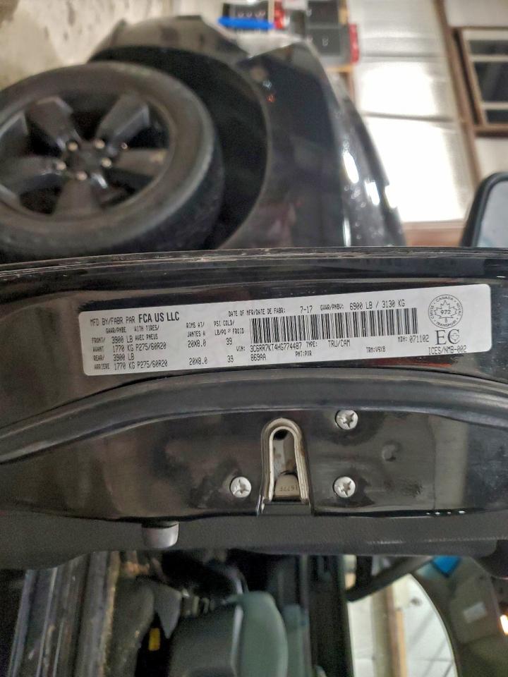 2017 Ram 1500 St VIN: 3C6RR7KT4HG774487 Lot: 94293335