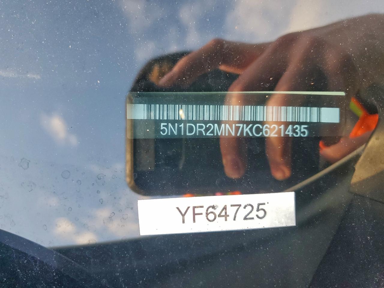 2019 Nissan Pathfinder S VIN: 5N1DR2MN7KC621435 Lot: 96112755