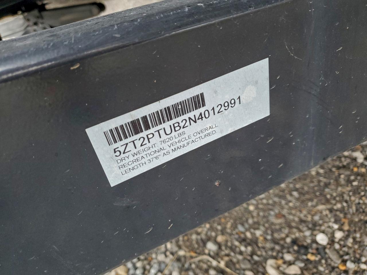 2022 Puma 29Tss VIN: 5ZT2PTUB2N4012991 Lot: 96473485