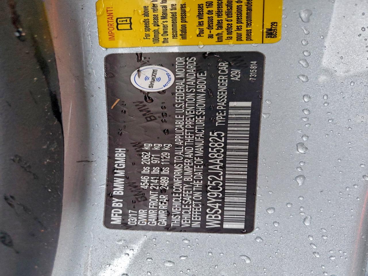 2018 BMW M4 VIN: WBS4Y9C52JAA85825 Lot: 95257455