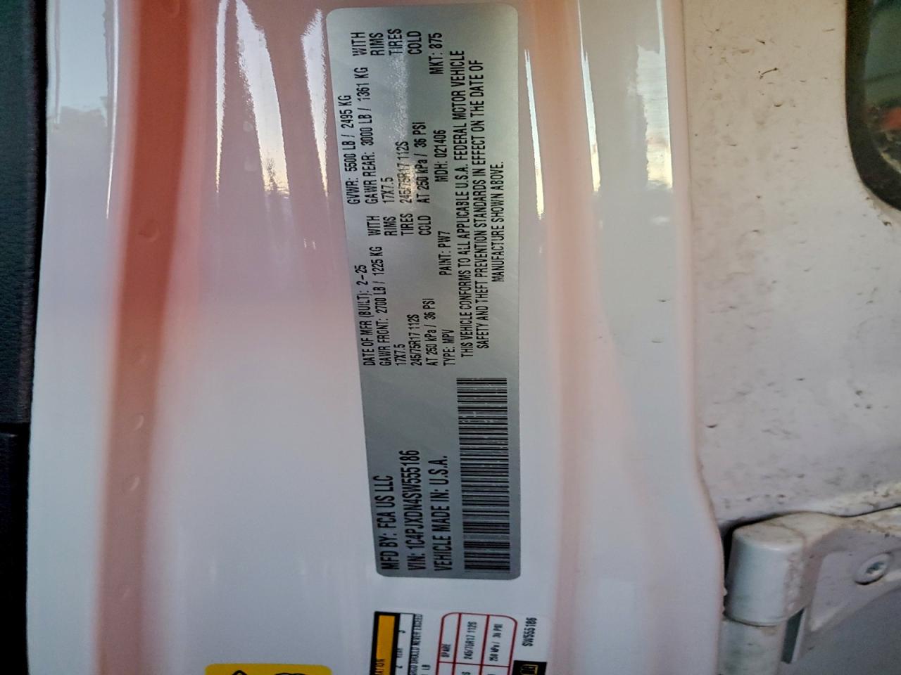 2025 Jeep Wrangler Sport VIN: 1C4PJXDN4SW555186 Lot: 95027905