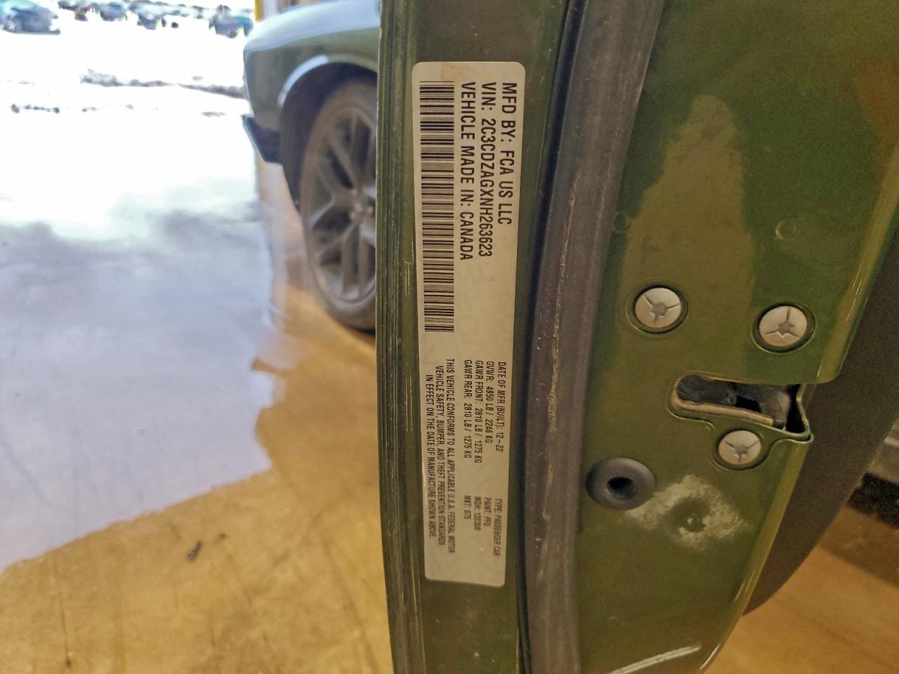 2022 Dodge Challenger Sxt VIN: 2C3CDZAGXNH263623 Lot: 95083575