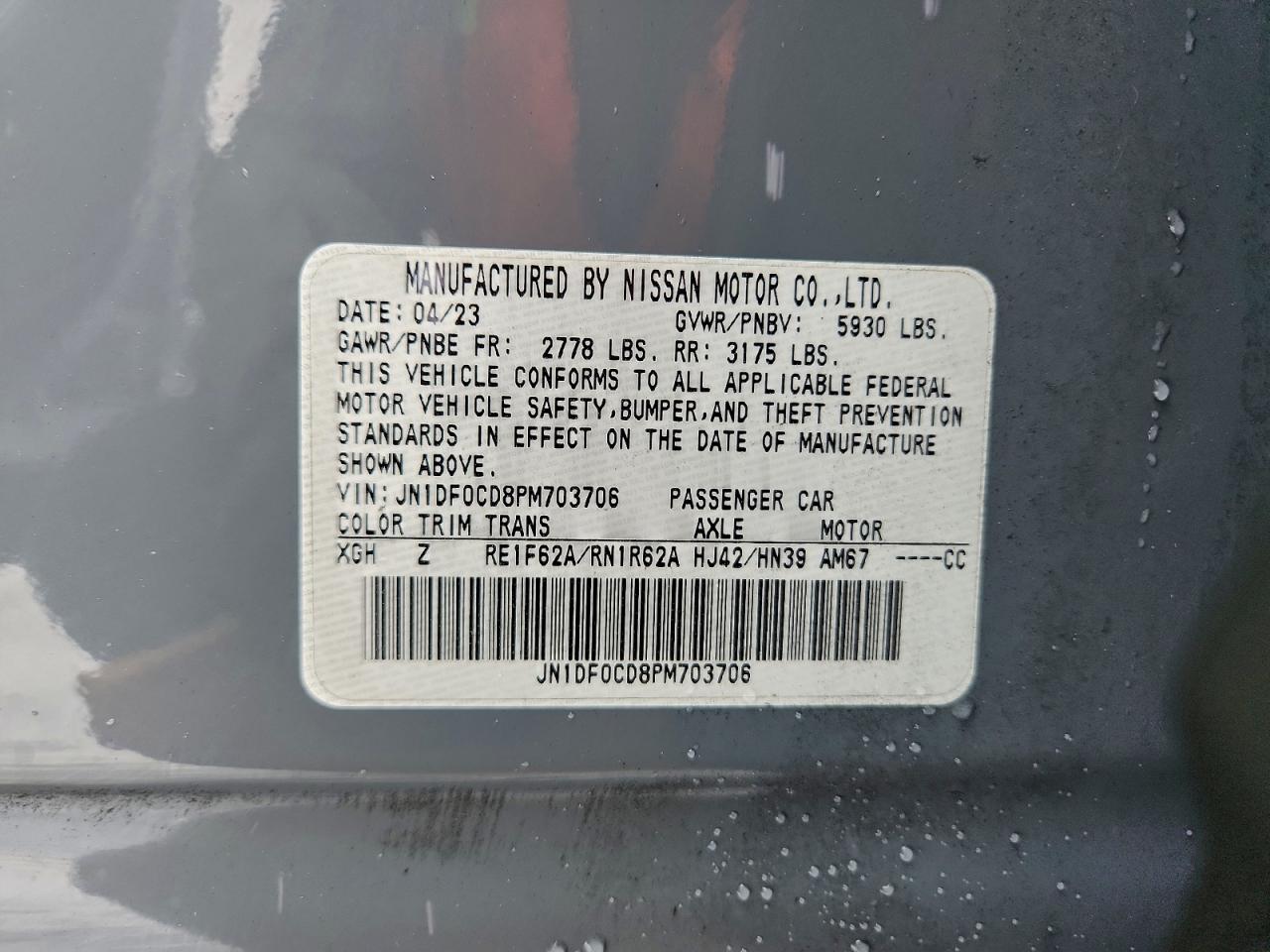 2023 Nissan Ariya Platinum + VIN: JN1DF0CD8PM703706 Lot: 94998095