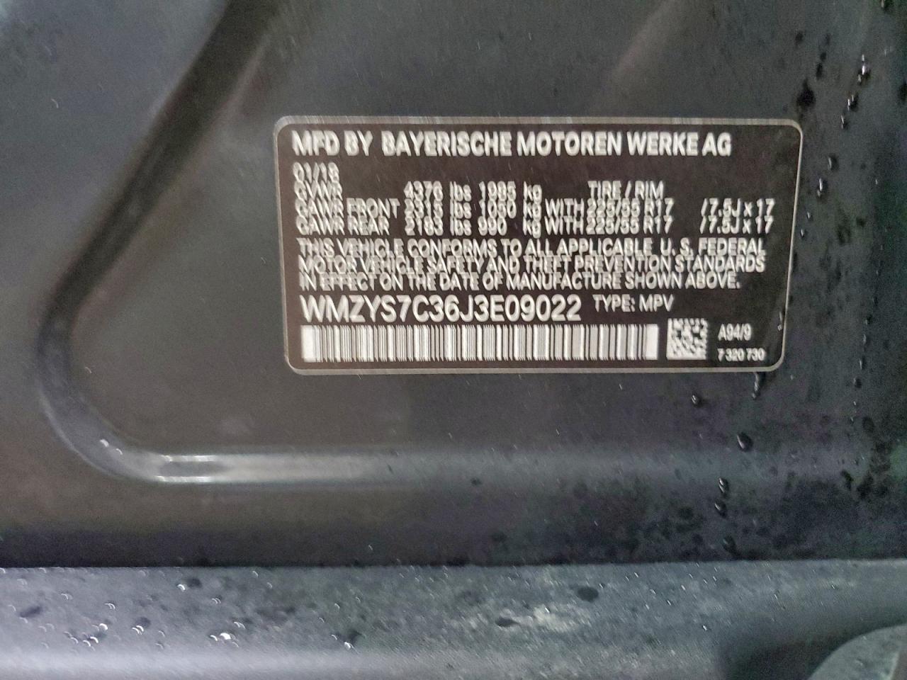 2018 Mini Cooper Countryman VIN: WMZYS7C36J3E09022 Lot: 93894745