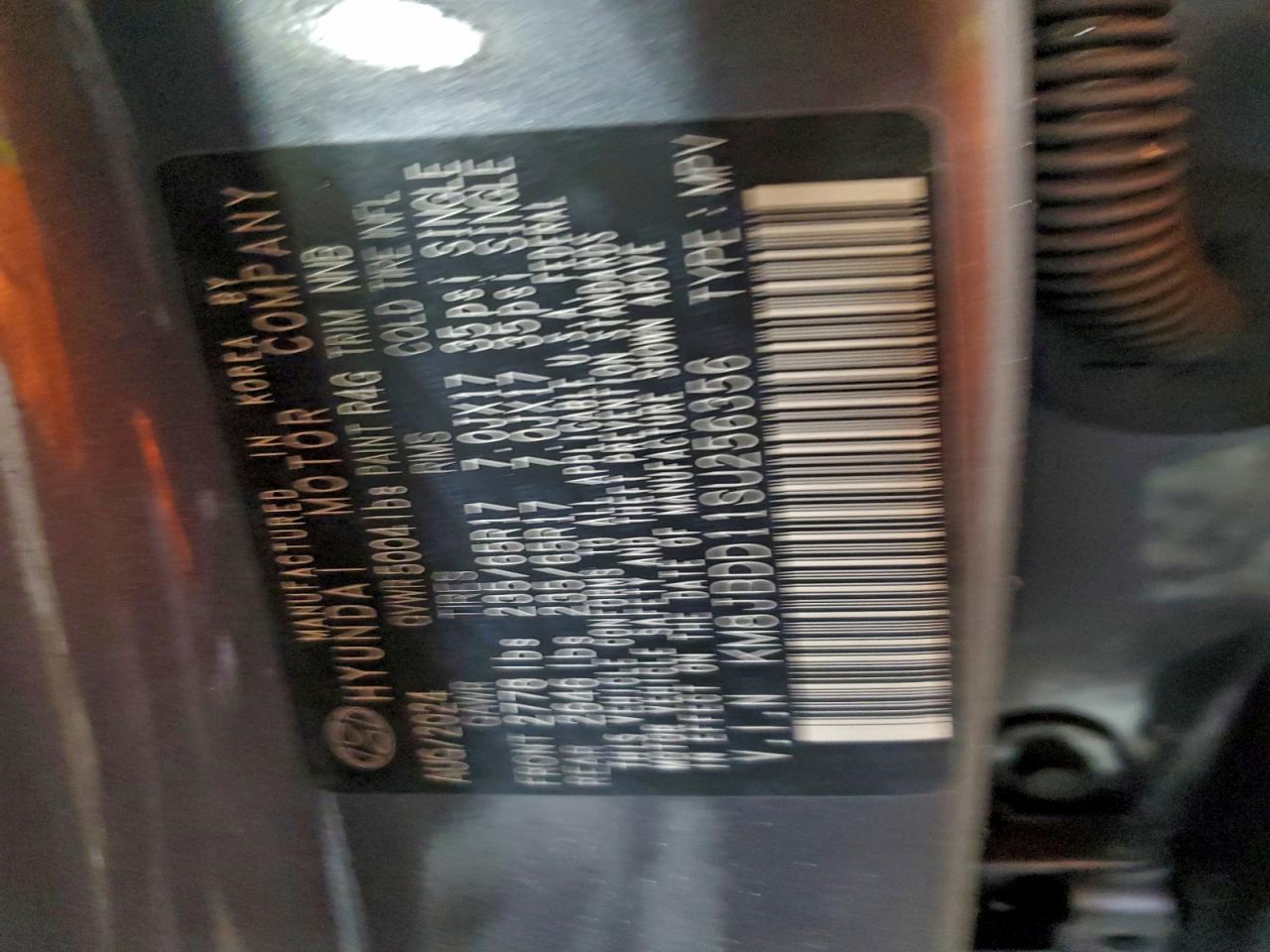 2025 Hyundai Tucson Blue VIN: KM8JBDD11SU256356 Lot: 94730545