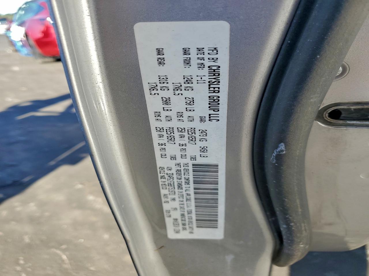 2011 Dodge Journey Mainstreet VIN: 3D4PG1FG6BT519731 Lot: 96349675