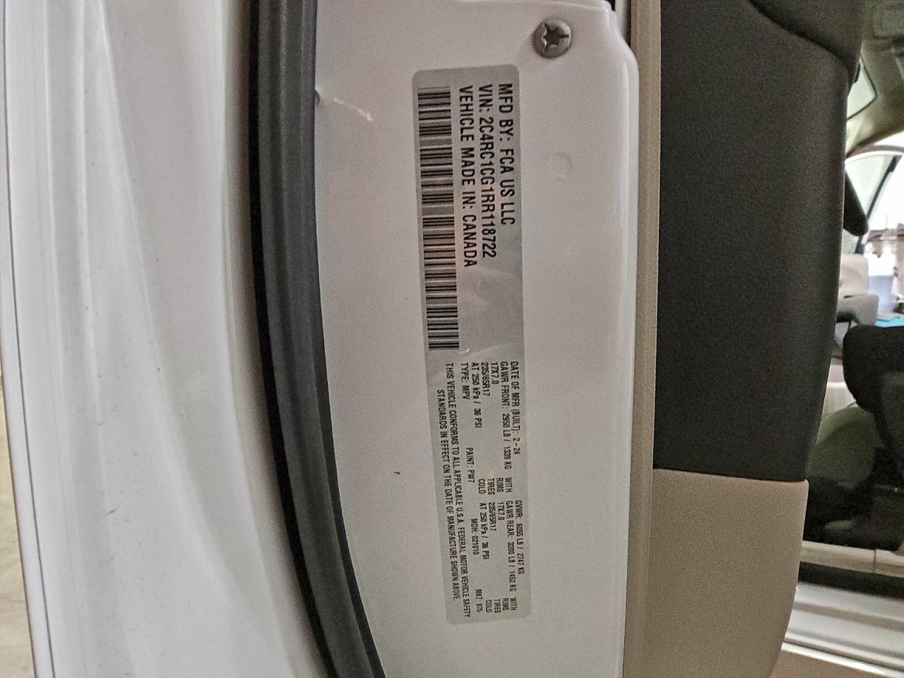 2024 Chrysler Voyager Lx VIN: 2C4RC1CG1RR118722 Lot: 95903395