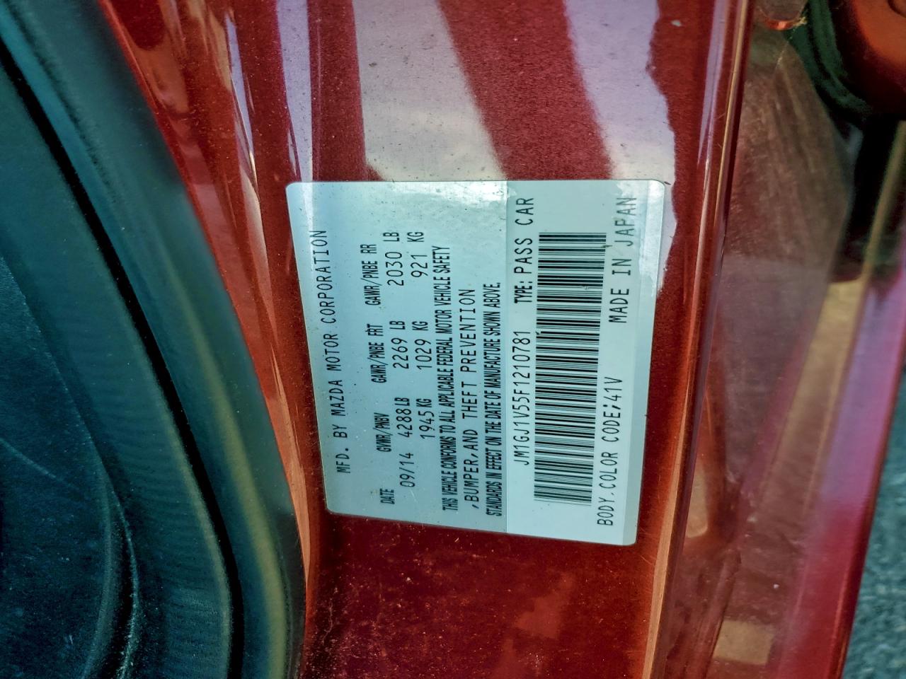 2015 Mazda 6 Touring VIN: JM1GJ1V55F1210781 Lot: 95124555