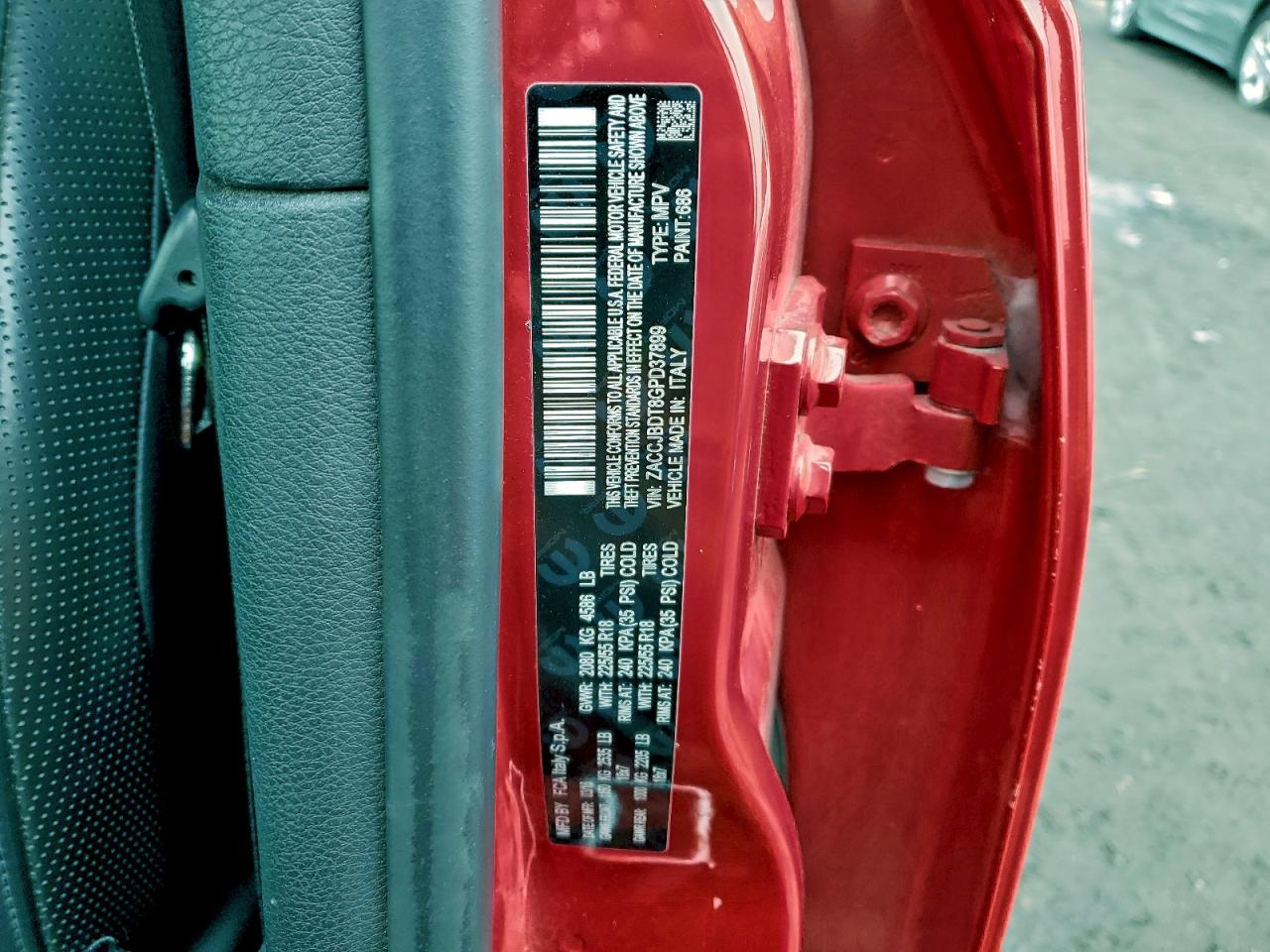 2016 Jeep Renegade Limited VIN: ZACCJBDT8GPD37899 Lot: 96447205