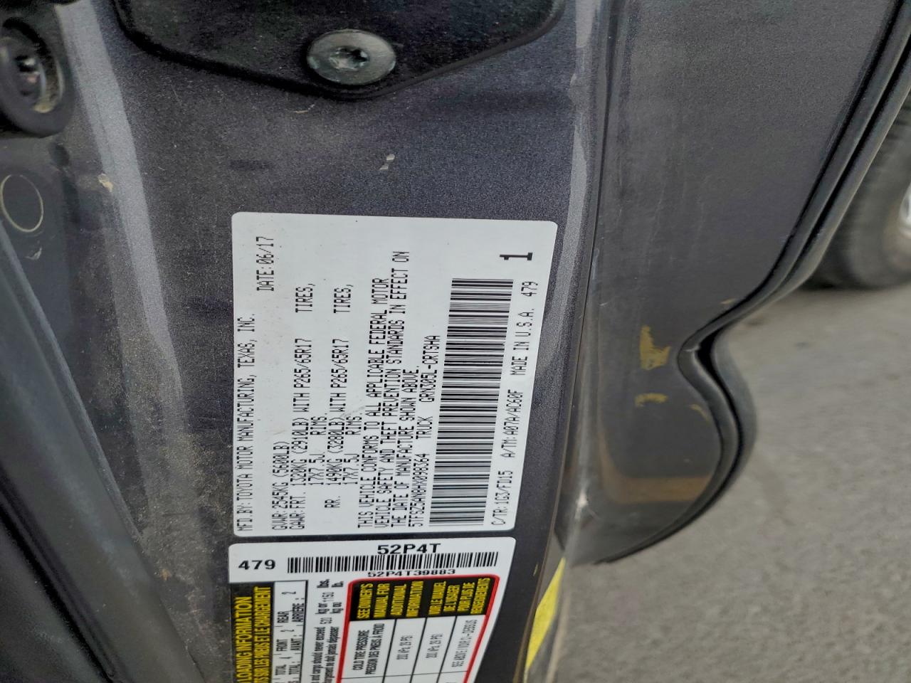 2017 Toyota Tacoma Access Cab VIN: 5TFSZ5AN8HX098364 Lot: 94996885