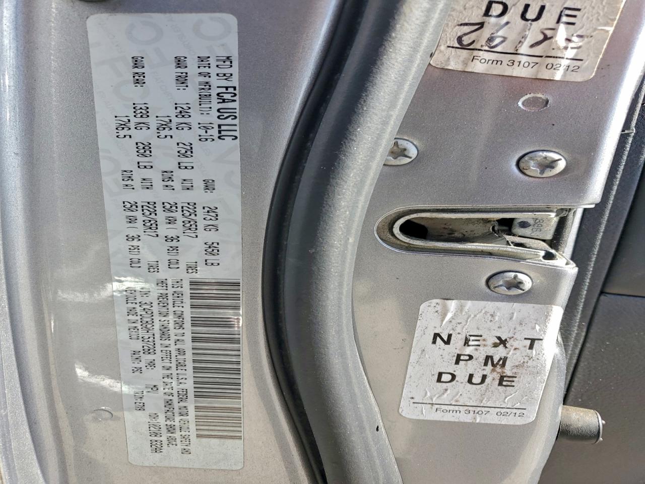 2017 Dodge Journey Sxt VIN: 3C4PDCBG0HT537268 Lot: 96800155