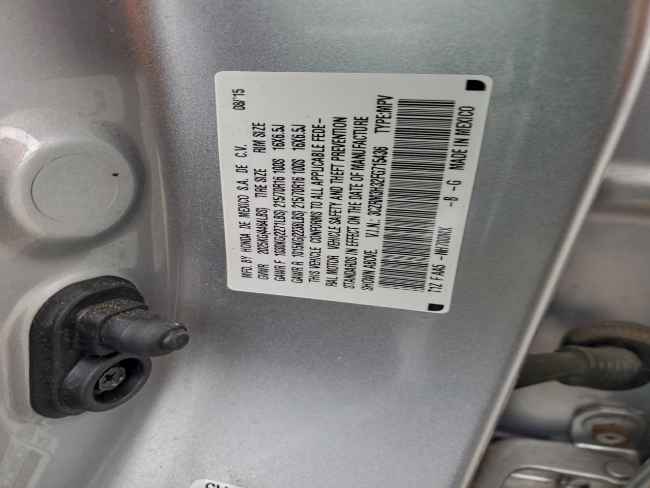 2015 Honda Cr-V Lx VIN: 3CZRM3H32FG715436 Lot: 95683715