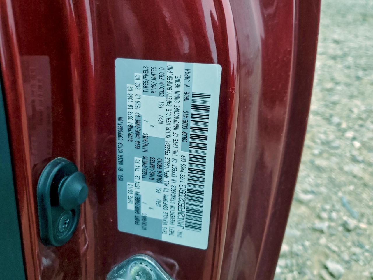 2014 Mazda Mx-5 Miata Grand Touring VIN: JM1NC2NF6E0233913 Lot: 94986735