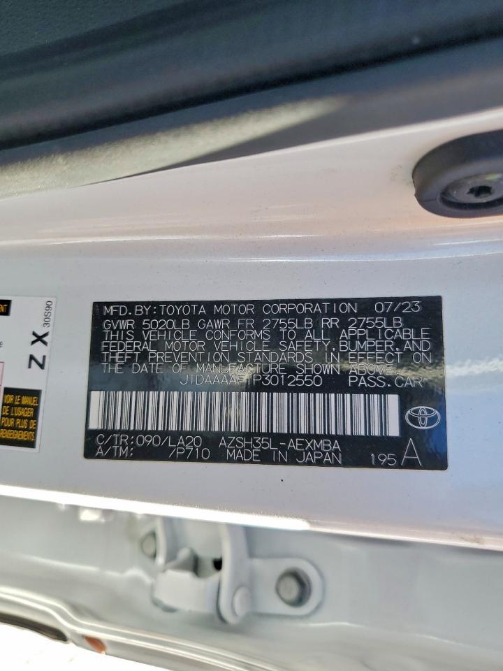 2023 Toyota Crown Xle VIN: JTDAAAAF1P3012550 Lot: 95655135