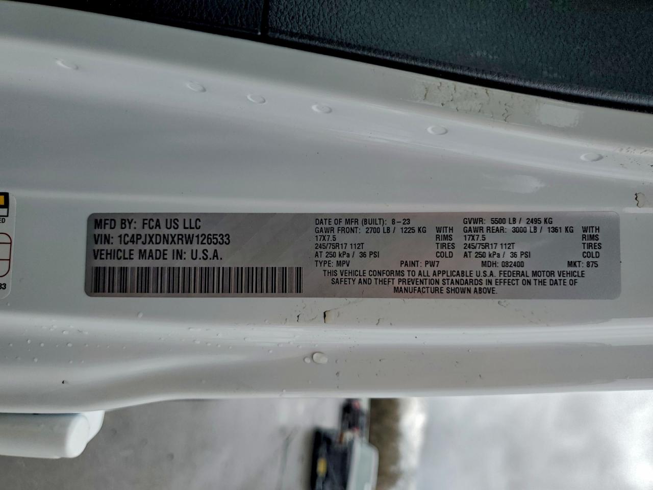 2024 Jeep Wrangler Sport VIN: 1C4PJXDNXRW126533 Lot: 98069095