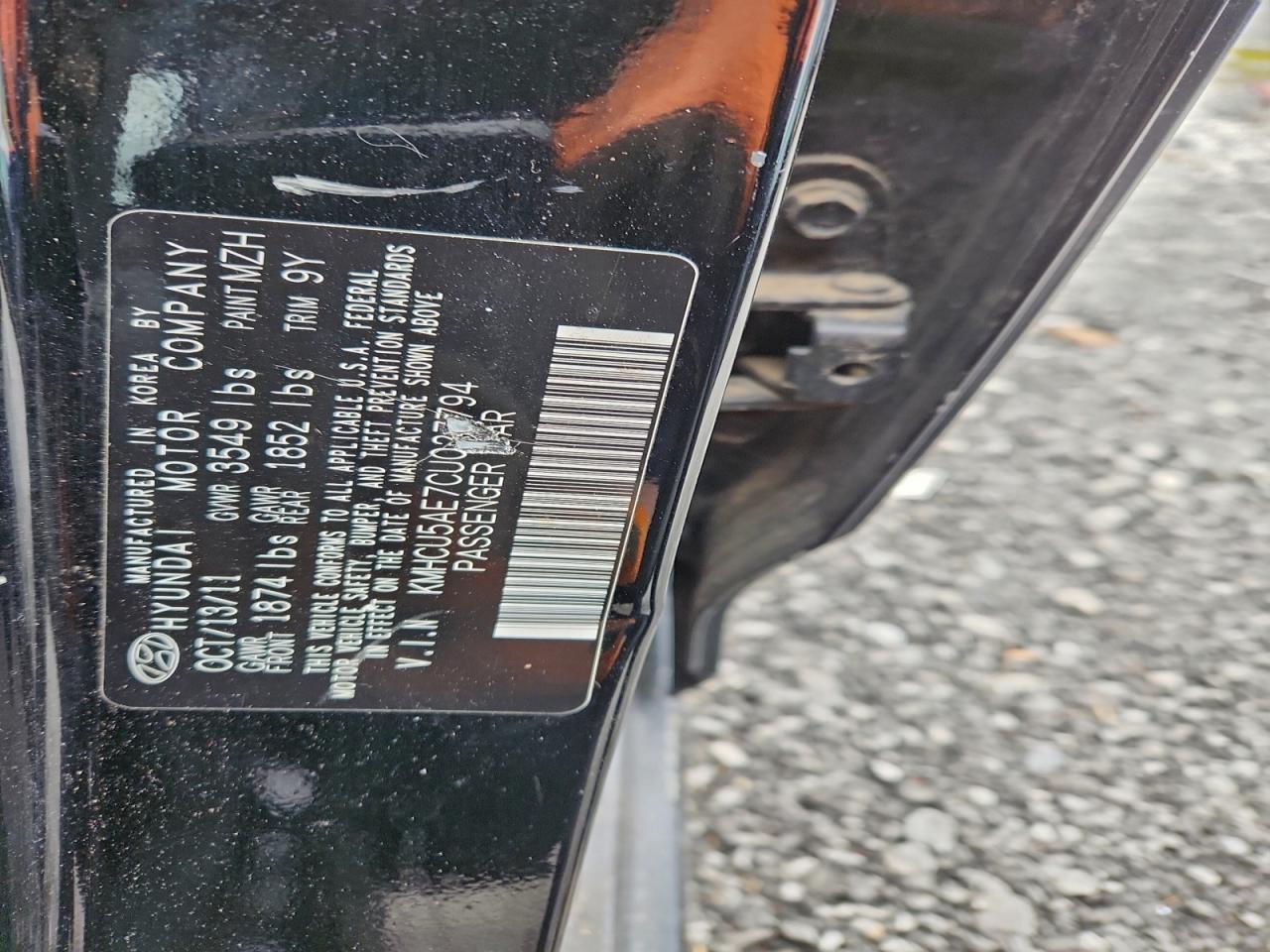 2012 Hyundai Accent Gls VIN: KMHCU5AE7CU027794 Lot: 95790455