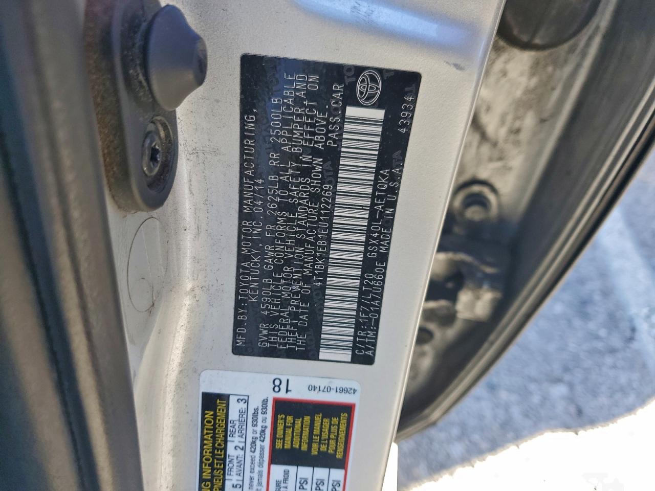 2014 Toyota Avalon Base VIN: 4T1BK1EB1EU112269 Lot: 94822815