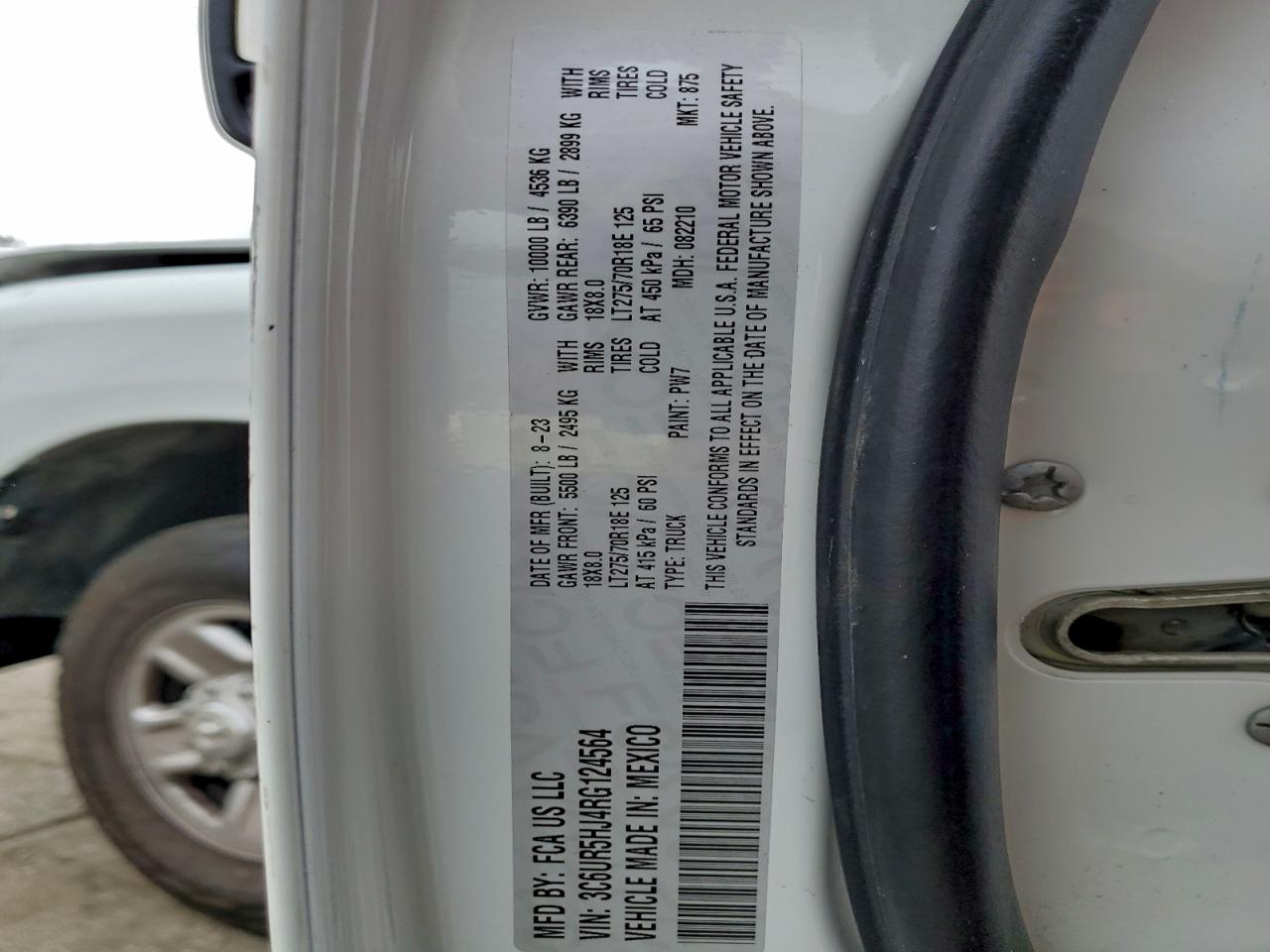 2024 Ram 2500 Tradesman VIN: 3C6UR5HJ4RG124564 Lot: 97155765