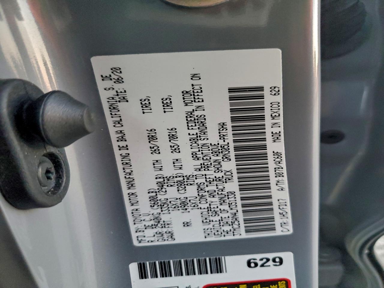 2020 Toyota Tacoma Double Cab VIN: 3TMCZ5AN4LM351330 Lot: 95759225