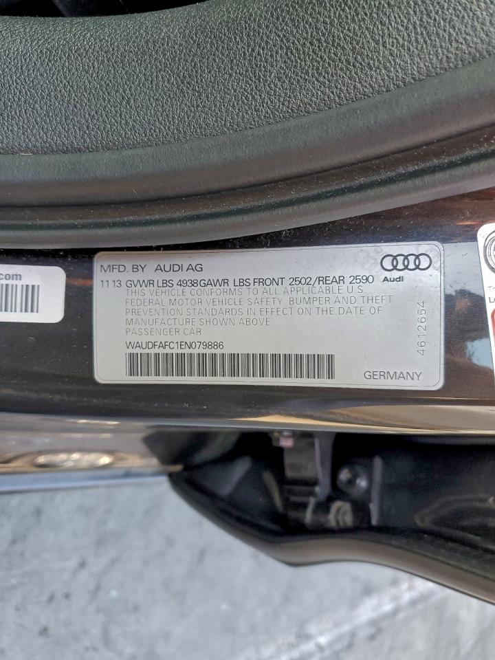 2014 Audi A6 Premium Plus VIN: WAUDFAFC1EN079886 Lot: 94782795