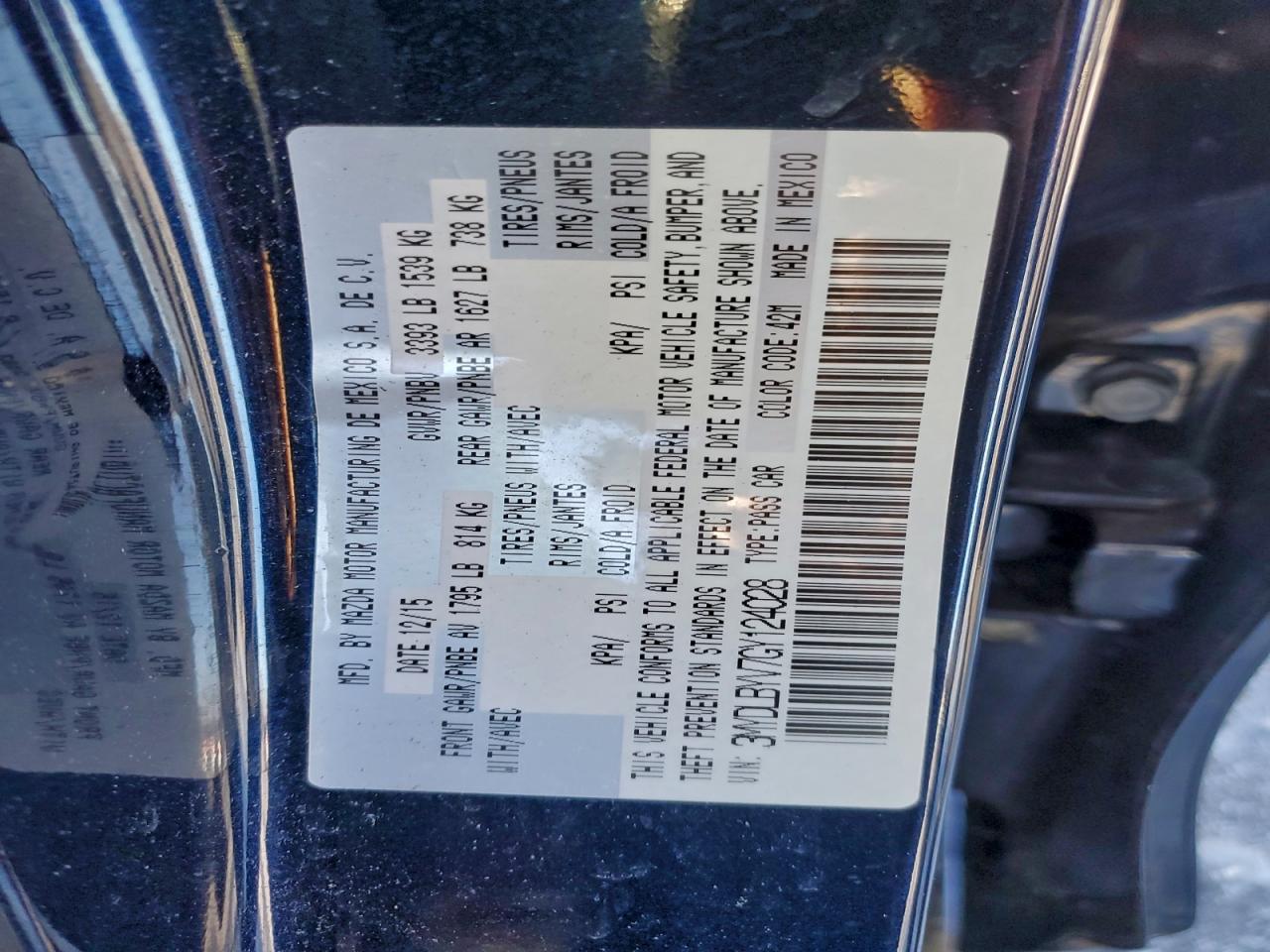 2016 Toyota Yaris VIN: 3MYDLBYV7GY124028 Lot: 96315865